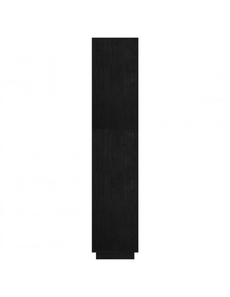 Libreria/Divisorio Nero 60x35x167 cm in Legno Massello di Pino