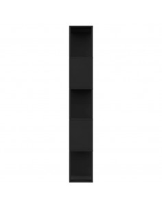 Libreria/Divisorio Nero 80x24x159 cm in Legno Multistrato