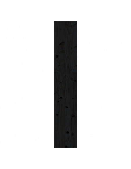Libreria/Divisorio Nero 80x30x167,4 cm Legno Massello di Pino
