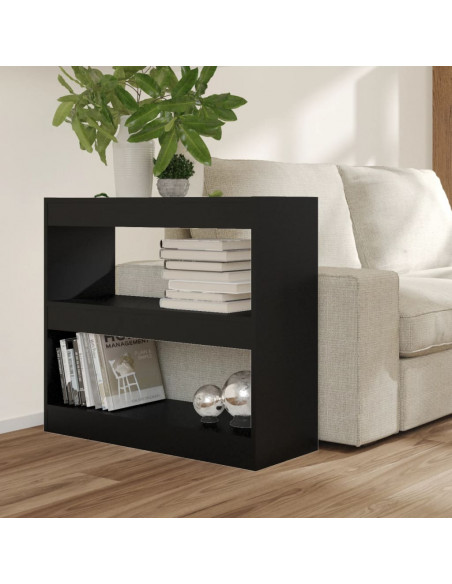 Libreria/Divisorio Nero 80x30x72 cm