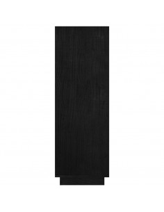 Libreria/Divisorio Nero 80x35x103 cm in Legno Massello di Pino