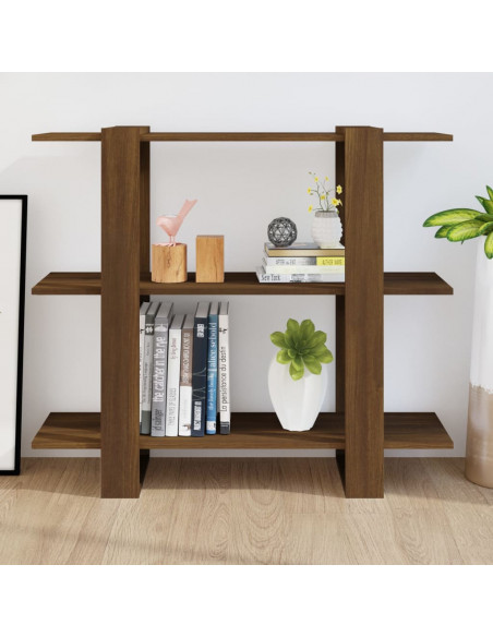 Libreria/Divisorio Rovere Marrone 100x30x87 cm
