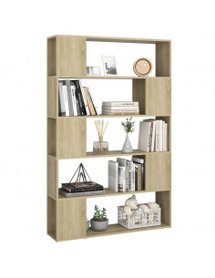 Libreria/Divisorio Rovere Sonoma 100x24x155 cm in Truciolato