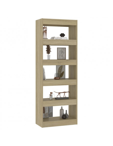 Libreria/Divisorio Rovere Sonoma 60x30x166 cm in Truciolato