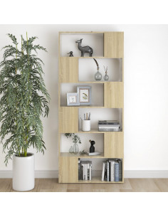 Libreria/Divisorio Rovere Sonoma 80x24x186 cm in Truciolato