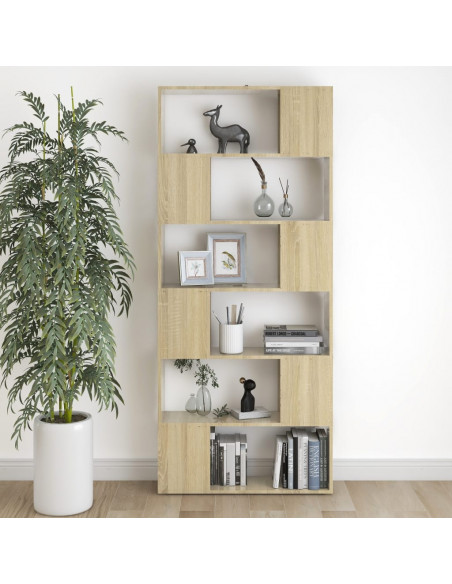Libreria/Divisorio Rovere Sonoma 80x24x186 cm in Truciolato