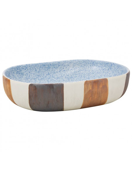 Lavabo da Appoggio Multicolore Ovale 59x40x14 cm Ceramica
