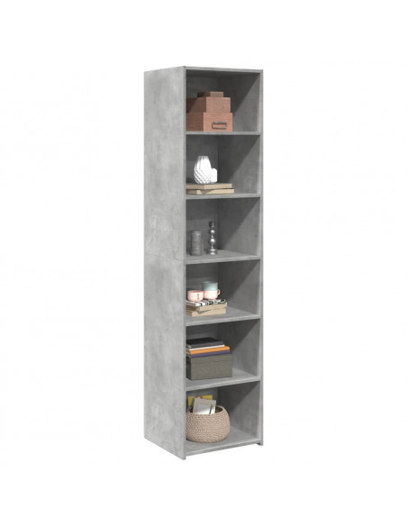Credenza Grigio Cemento 45x41x185 cm in Legno Multistrato