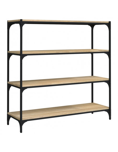 Libreria Rovere Sonoma 100x33x100cm Legno Multistrato e Acciaio