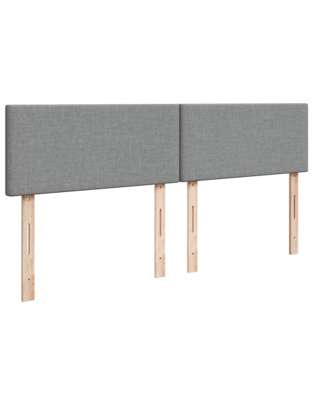 Giroletto a Molle con Materasso Grigio Chiaro180x200 cm Tessuto