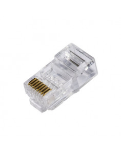 LINK CONFEZIONE 100 CONNETTORI 8 POLI CAT 6 UTP NON SCHERMATO RJ45 PER CAVO FLESSIBILE