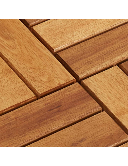 Listelli per Pavimento 30 x 30 cm in Legno di Acacia 30 pz