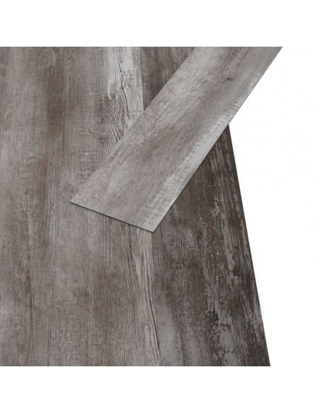Listoni Autoadesivi in PVC 5,21 m² 2 mm Legno Marrone Opaco