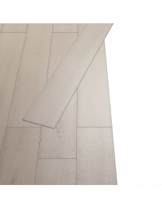 Listoni Autoadesivi in PVC 5,21 m² 2 mm Rovere Bianco Classico