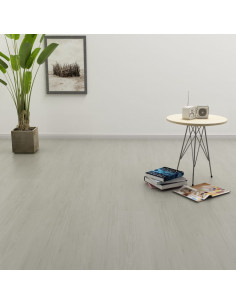 Listoni Pavimenti Autoadesivi 4,46 m² 3 mm in PVC Grigio Chiaro