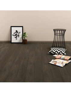 Listoni Pavimenti Autoadesivi 4,46 m² 3 mm in PVC Marrone Scuro