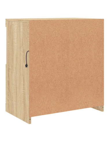 Credenza con Luci LED Rovere Sonoma 60x37x67 cm