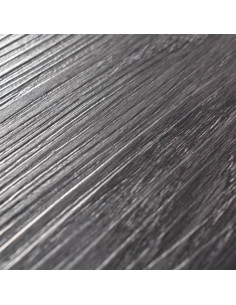 Listoni Pavimenti Non Autoadesivi PVC 5,26 m² 2 mm Nero Bianco