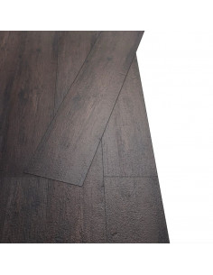 Listoni Pavimento Autoadesivi PVC 5,21m² 2mm Marrone Scuro