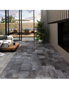 Listoni Pavimento PVC Autoadesivi 5,11 m² Venature Legno Grigio