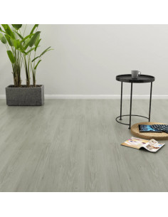 Listoni per Pavimenti Autoadesivi 4,46 m² 3 mm in PVC Grigio