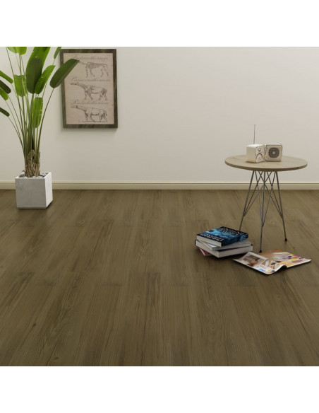 Listoni per Pavimenti Autoadesivi 4,46 m² 3 mm in PVC Marrone