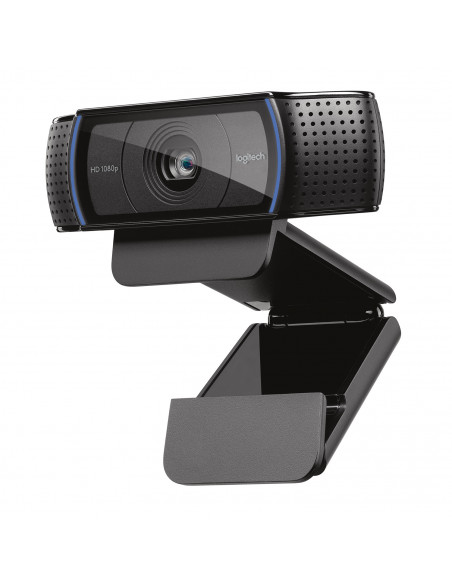 Logitech C920 HD Pro Webcam, Videochiamata Full HD 1080p/30fps, Audio Stereo ‎Chiaro, ‎Correzione Luce HD, Funziona con Skyp