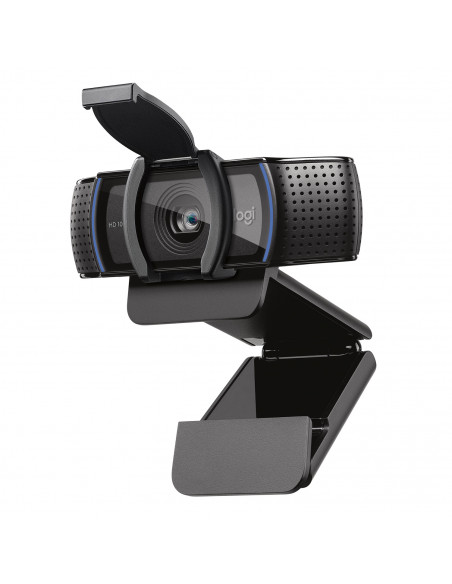 Logitech C920S HD Pro Webcam, Videochiamata Full HD 1080p/30fps, Audio Stereo ‎Chiaro, ‎Correzione Luce HD, Privacy Shutter,