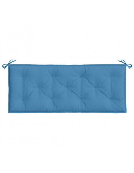 Cuscini Panca Giardino 2pz Blu Mélange 120x50x7 cm in Tessuto