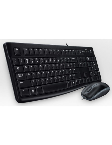 Logitech Desktop MK120 tastiera Mouse incluso USB QWERTZ Tedesco Nero
