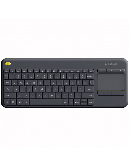 Logitech K400 Plus Tv tastiera Casa RF Wireless QWERTY Spagnolo Nero