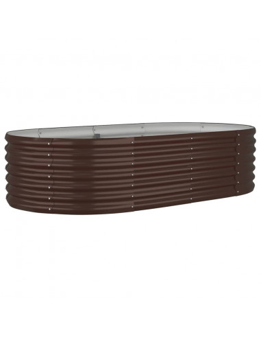 Letto Giardino Acciaio Verniciato a Polvere 152x80x36cm Marrone