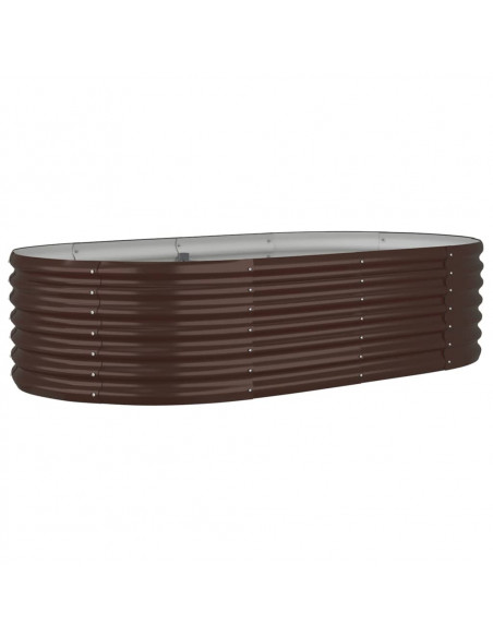 Letto Giardino Acciaio Verniciato a Polvere 152x80x36cm Marrone