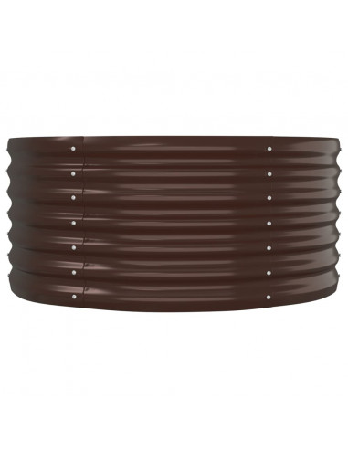 Letto Giardino Acciaio Verniciato a Polvere 152x80x36cm Marrone