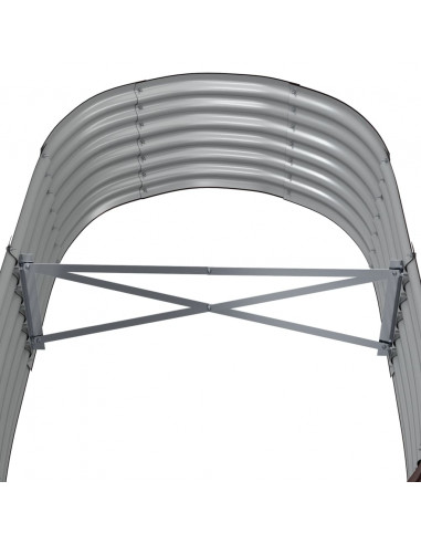 Letto Giardino Acciaio Verniciato a Polvere 152x80x36cm Marrone