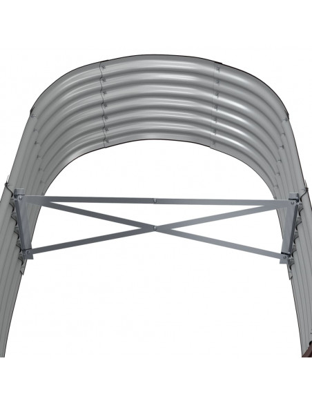 Letto Giardino Acciaio Verniciato a Polvere 152x80x36cm Marrone