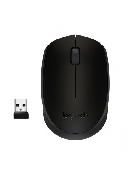 Logitech M171 Mouse Wireless, 2.4 GHz con Mini Ricevitore USB, Rilevamento Ottico, Durata ‎Batteria Fino a 12 Mesi, Mouse Ambi