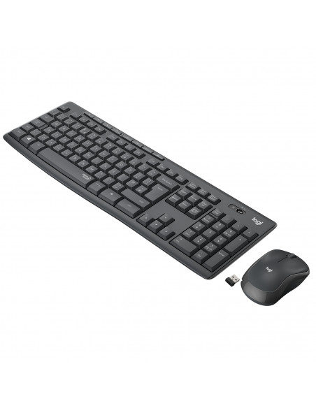 Logitech MK295 Kit Mouse e Tastiera Wireless – Tecnologia SilentTouch, Tastierino Numerico, Tasti Scelta Rapida, Tracciamento 