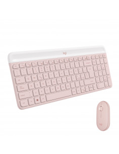 Logitech MK470 Slim Combo tastiera Mouse incluso Ufficio RF Wireless QWERTY Italiano Rosa