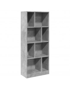 Libreria Grigio Cemento 57x28,5x141 cm in Legno Multistrato 2
