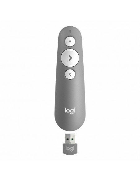 Logitech R500 puntatore wireless Bluetooth/RF Grigio