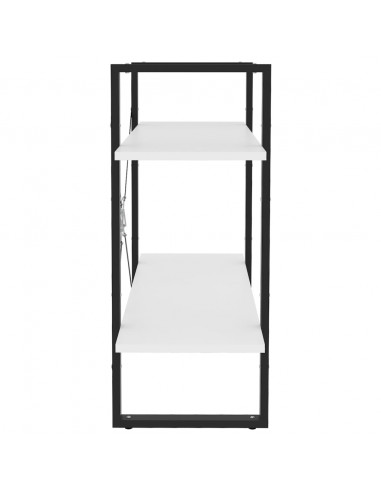 Libreria a 2 Ripiani Bianca 80x30x70 cm in Legno Multistrato