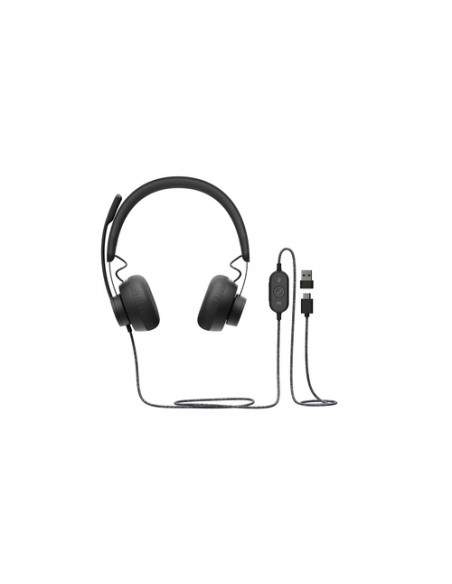 Logitech Zone Auricolare Cablato A Padiglione Musica e Chiamate USB tipo-C Grafite
