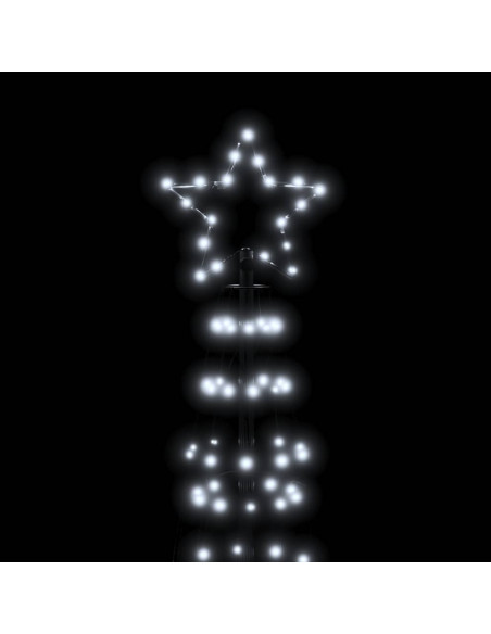 Luce Albero di Natale con Picchetti 570LED Bianco Freddo 300cm