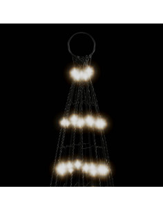 Luce Albero di Natale su Pennone 1534LED Bianco Freddo 500cm