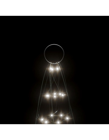 Luce Albero di Natale su Pennone 200LED Bianco Freddo 180cm