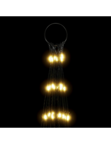 Luce Albero di Natale su Pennone 3000LED Bianco Caldo 800cm