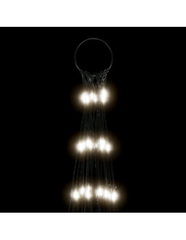 Luce Albero di Natale su Pennone 3000LED Bianco Freddo 800cm