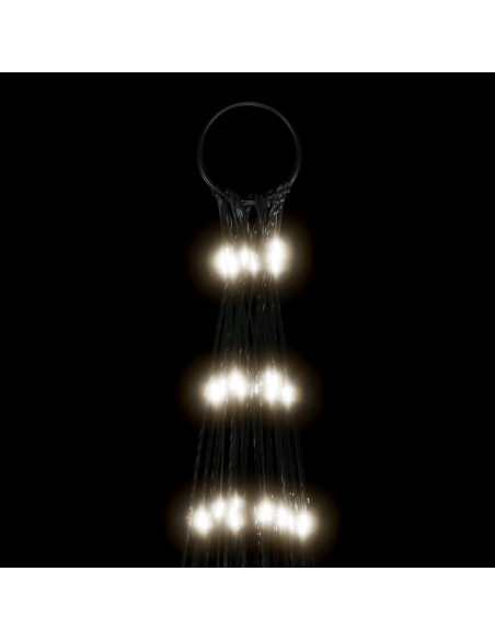 Luce Albero di Natale su Pennone 3000LED Bianco Freddo 800cm
