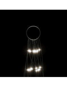 Luce Albero di Natale su Pennone 550LED Bianco Freddo 300cm